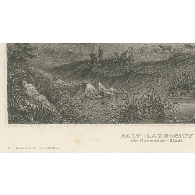 Joseph Meyer and Hermann Meyer, Salt Lake City Mormon Settlement, 1850, Steel Engraving For Sale - Image 6 of 9