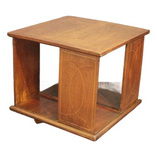 Early 20th Century English Edwardian Period Tabletop Revolving Bookcase For Sale