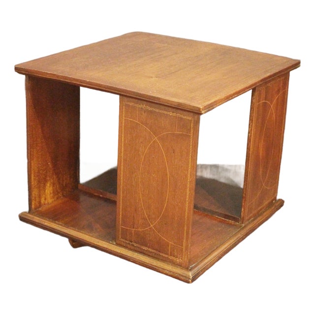 Early 20th Century English Edwardian Period Tabletop Revolving Bookcase For Sale
