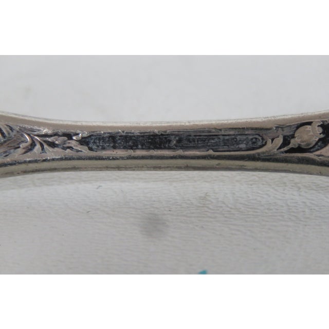 Silver 1835 R Wallace Silver Plated Monogrammed Fork With Floral Scrollwork Motif 5010b For Sale - Image 8 of 8