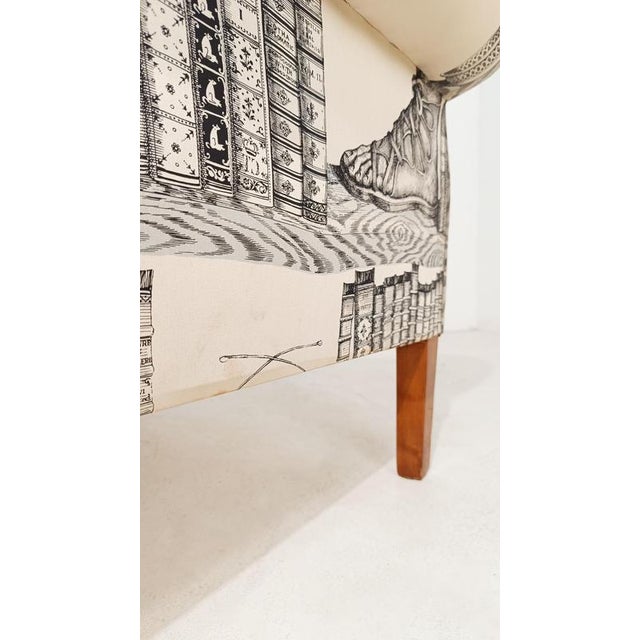 English Style Armchair with Fabric by Fornasetti, 1990s For Sale - Image 15 of 18