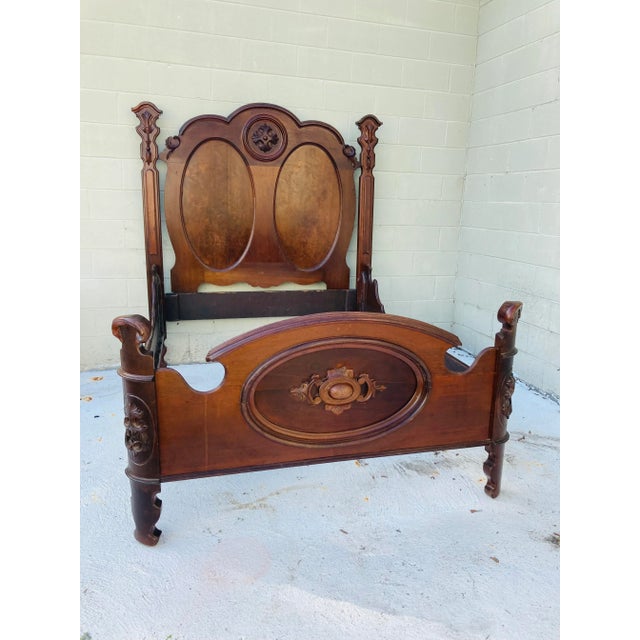 Antique Carved Bed For Sale - Image 12 of 13