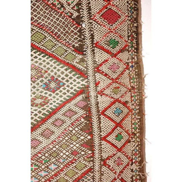 Berber Tribes of Morocco Vintage Moroccan Zemmour Hanbel Tribal Runner Rug, Circa 1960s For Sale - Image 4 of 17