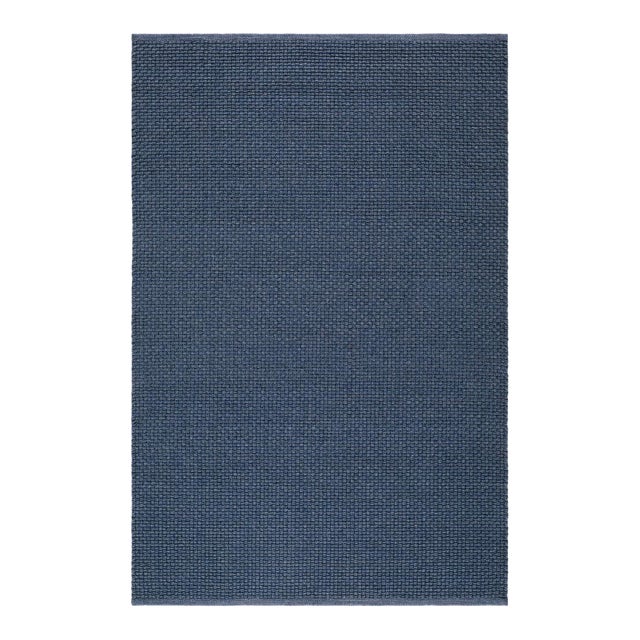 Driftwood Handmade Rug Navy Blue 5x8 For Sale