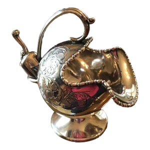 1920s Silver Plated Sugar Scuttle With Original Scoop