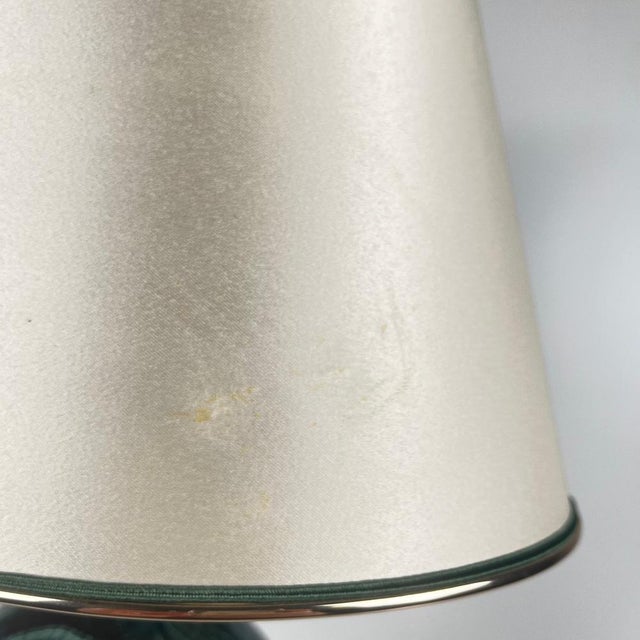 Table Lamp in Brass and Imitation Green Malachite from Maison Le Dauphin, 1980 For Sale - Image 18 of 18