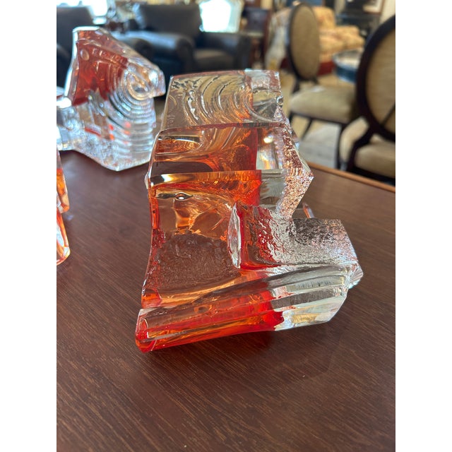 2010s Blown Glass Collection of Art Sculptures by Mikula -Set of 3 For Sale - Image 5 of 10