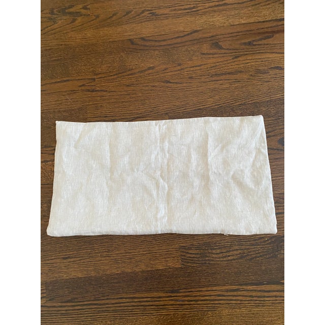 A great neutral pillow-scape addition . Hand block-printed on front. Zippered. Plain linen back. Fully lined. Never used....