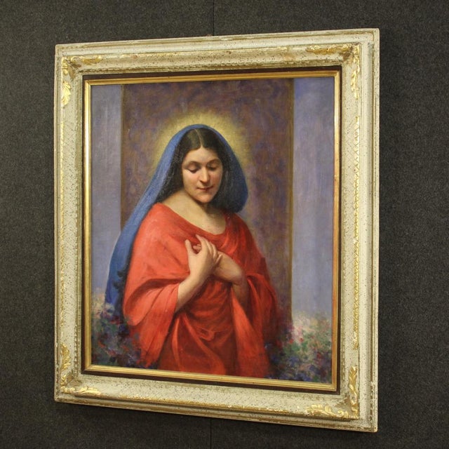 Italian Artist, The Madonna, 1929, Oil on Canvas, Framed For Sale - Image 8 of 16