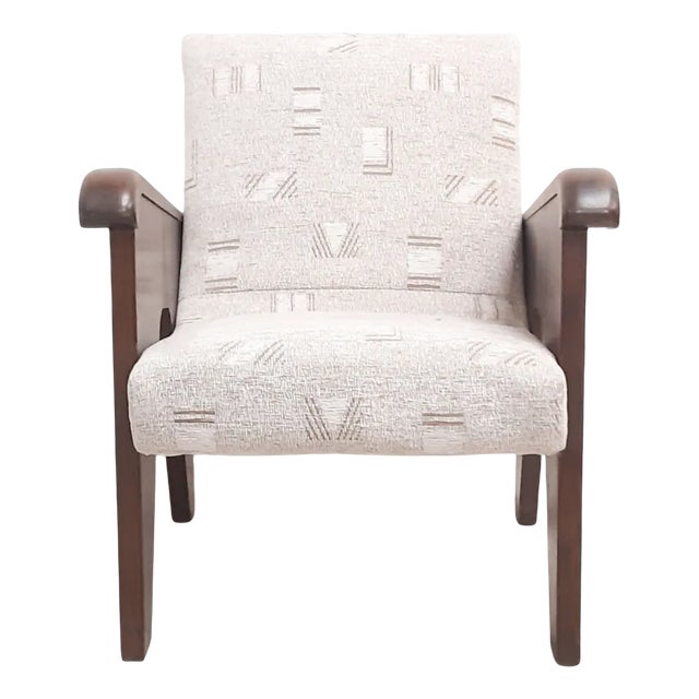 Vintage Wooden A-Shaped Armchair attributed to Up Závody, 1950s For Sale