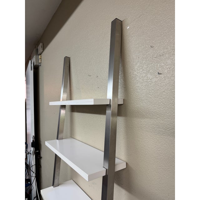 Metal Room & Board Gallery Leaning Bookshelf For Sale - Image 7 of 12