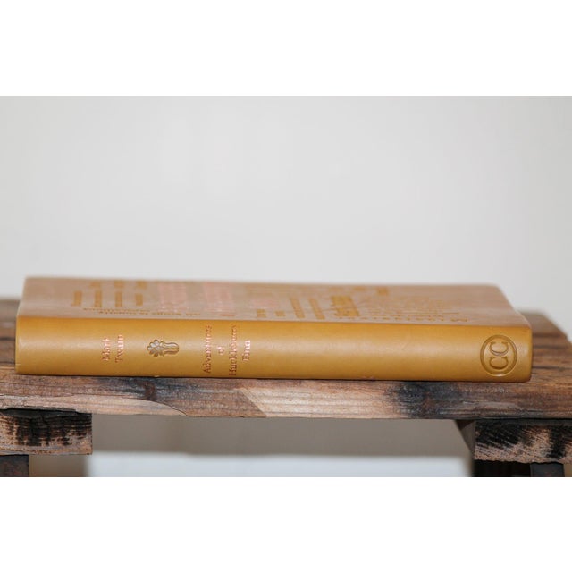 New! Soft, Faux Leather-Bound Book 'Huckleberry Finn'. Impressed and Foil Writing Front and Back For Sale - Image 4 of 8