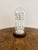 Elegant antique Victorian quality glass lustre & dome, having a quality frosted glass lustre decorated with gold, pink and...
