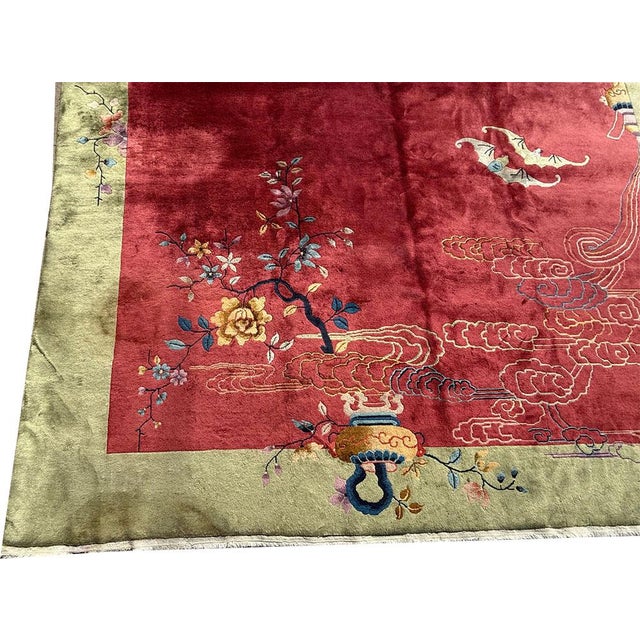 Sensational Antique 10'x 13' Art Deco Chinese Rug For Sale - Image 11 of 13