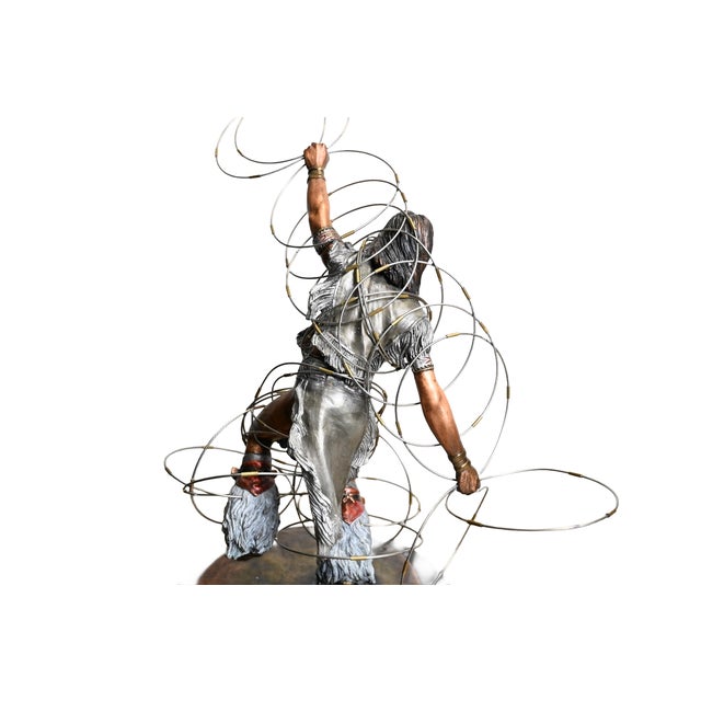 1990s c.a. Pardell “Hoop Dancer” Legends Limited Edition Sculpture on Marble Base (1993) For Sale - Image 5 of 8