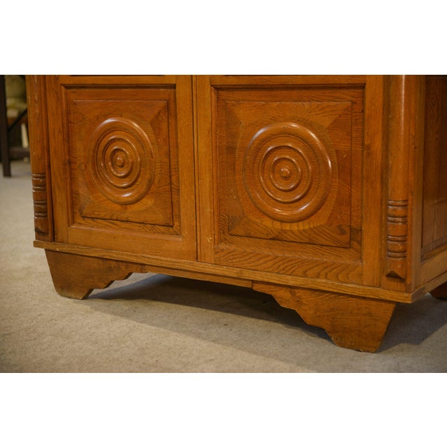 Brutalist Oak Wardrobe, 1940s For Sale - Image 3 of 10