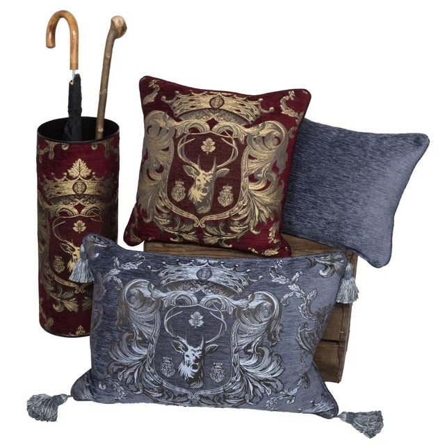 A lovely addition to any home, this stylish and durable tapestry umbrella stand is constructed from metal and covered in...