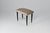 An Italian vintage 20th-century stool or piano stool, reupholstered in a soft velvet taupe grey seat with a subtle floral...