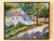 House portrait of vintage beach cottage. One-of-a-kind original oil painting on a 24x30x.75-inch professional canvas....