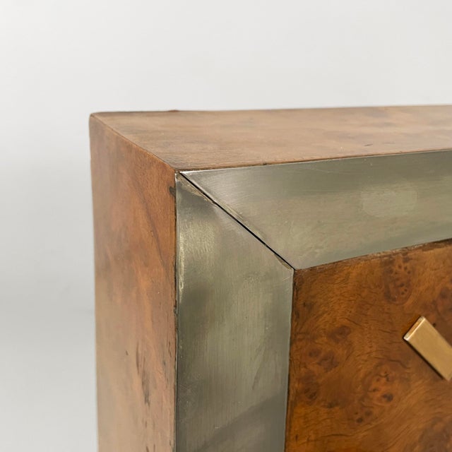 Italian Art Deco Wooden and Metal Table Clock, 1930s For Sale - Image 6 of 15