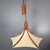 Teak and Linen Umbrella Pendant Lamp attributed to Domus, 1970s For Sale - Image 15 of 15