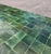 Metal Extra Large Moroccan Tamegrout Green Mosaic Table — Square Tile Design For Sale - Image 7 of 12