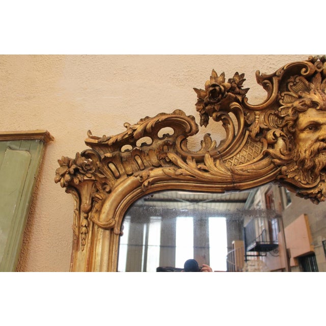 Large Giltwood Mirror, 19th Century For Sale - Image 3 of 13