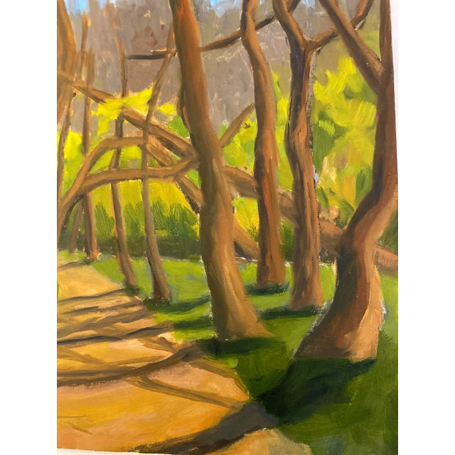 "Path at James River Park, Richmond". Landscape oil painting was painted onsite, "en plein air" in Richmond at the Pony...