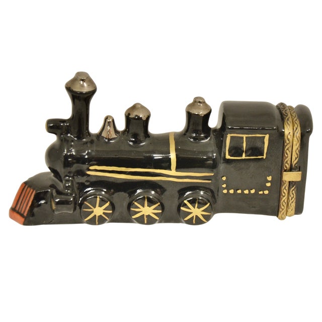 French Limoges Train Engine Accent Box For Sale - Image 3 of 5