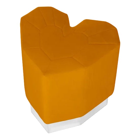 Queen Heart Varese Ochre Stool by Royal Stranger For Sale