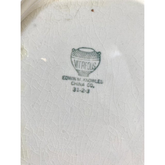 Mid 20th Century Edwin M Knowles Vitreous Vegetable Serving Bowl For Sale In New York - Image 6 of 8