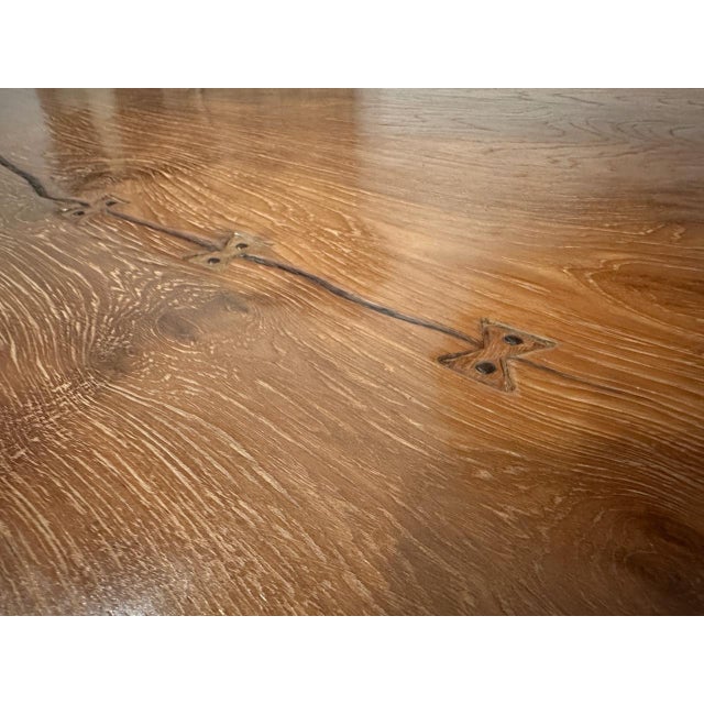 Midcentury Couture Teak Wood Dining Table or Desk For Sale In New York - Image 6 of 18