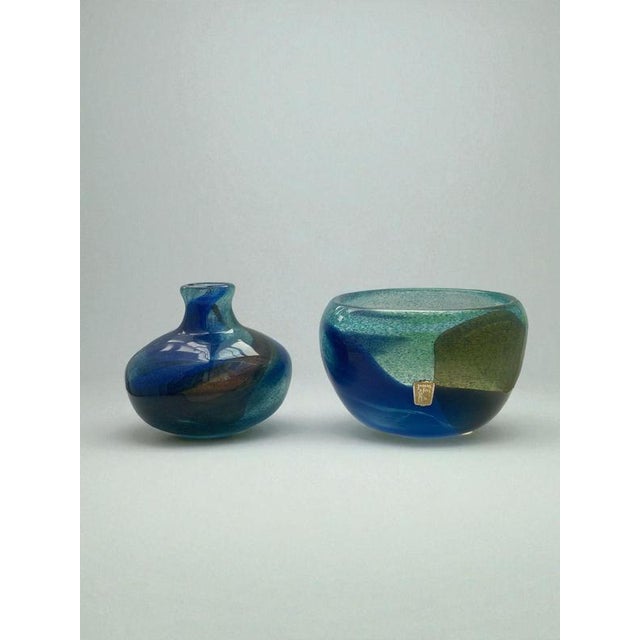 Vintage Vase and Bowl by Bengt Orup for Johansfors, 1960s, Set of 2 For Sale - Image 3 of 8