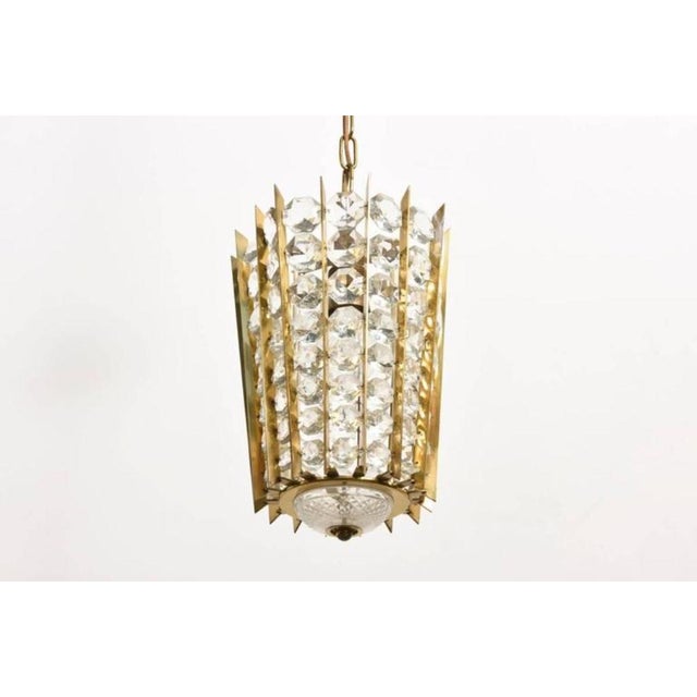 Mid-Century Crystal Pendant Lantern from Bakalowits & Söhne, 1950s For Sale - Image 6 of 7