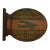 1930s Original Curtiss-Wright Aircraft Flanged Metal Sign For Sale