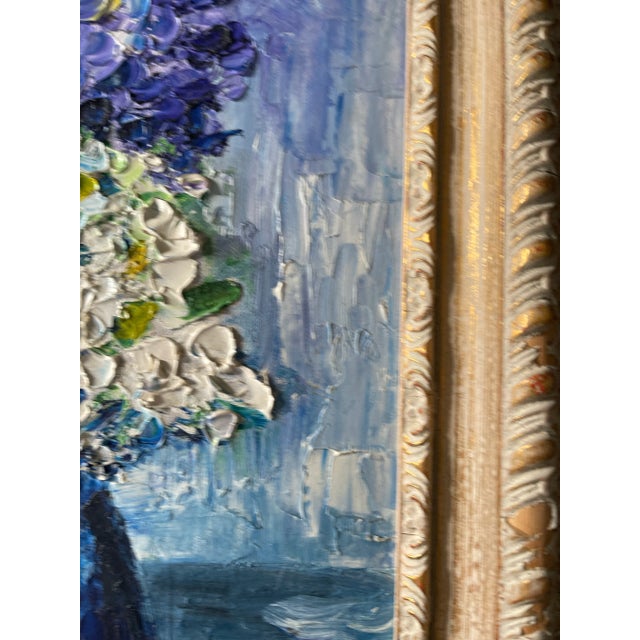 Paint 1962 Framed Impasto Floral Oil Painting on Board For Sale - Image 7 of 12