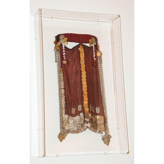 Islamic Face Veil, Egyptian Bedouin Desert Garment Nikab Framed Collectible For Sale - Image 4 of 17