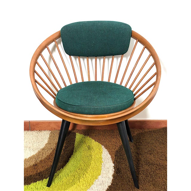 Vintage Circle Chair by Yngve Ekström, Sweden, 1950 For Sale - Image 3 of 13