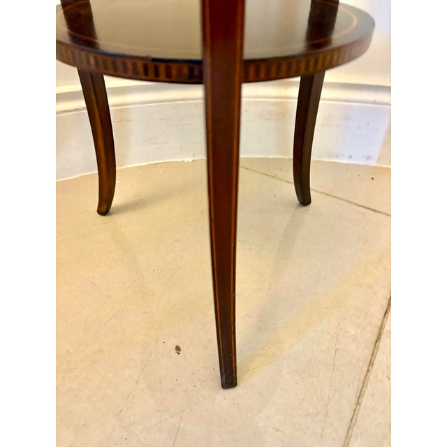 Antique Edwardian Inlaid Planter Stand in Mahogany and Satinwood, 1900 For Sale - Image 9 of 10