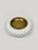 Italian Ashtray in White Ceramic and Brass by Tommaso Barbi, 1970s For Sale - Image 3 of 12