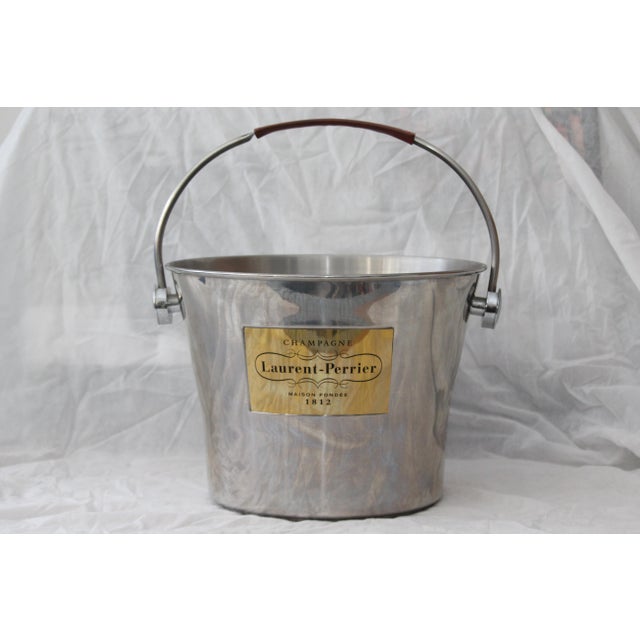 Large Metal Champagne Wine Bucket with Handle For Sale - Image 11 of 11