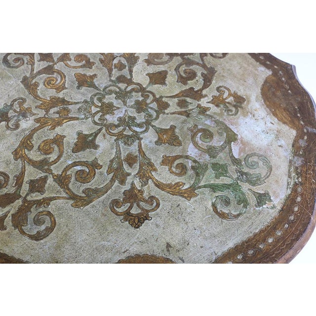 Wood Vintage Italian Florentine Giltwood Coffee Table, 1950 For Sale - Image 7 of 10