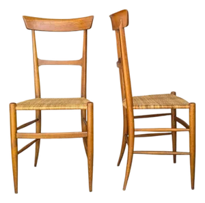 Pair of Italian Chiavari “Campanino” Chairs Attributed to Fratelli Podestà – Italy, 1950s
