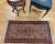 Vintage Persian Sarouk Area Rug, Handwoven Floral Pattern, Ivory & Navy, 2’ X 4’ For Sale - Image 4 of 12