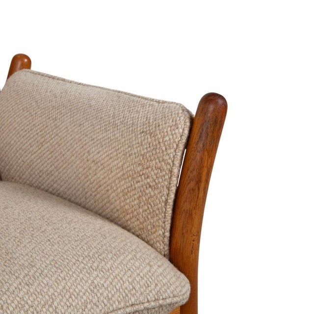 Mid-Century Danish Genius Armchair in Teak with Grey Upholstery by Illum Wikkelsø for CFC Silkeborg, 1975 For Sale - Image 3 of 15