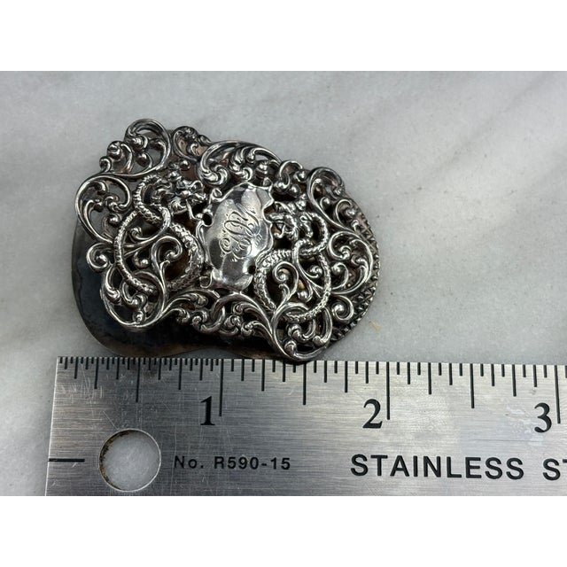 Antique Art Nouveau Sterling Silver Sea Serpent Paper Clip, Unger Brothers For Sale - Image 4 of 8