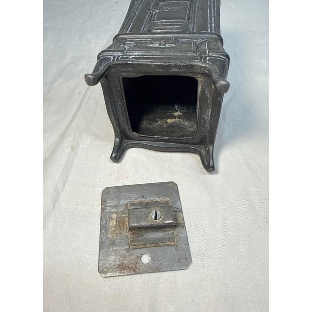 Antique 1930s-40s Vintage Globe Glow-Boy Metal Stove Advertising Coin Still Bank For Sale - Image 12 of 12