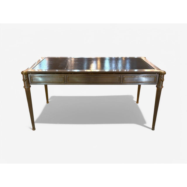 John Vesey, Louis XVI Style, Steel, Bronze, Rare Writing Desk, Usa, 1960s For Sale - Image 10 of 10