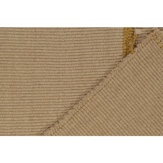 Textile Rug & Kilim’s Contemporary Kilim in Beige-Brown Panels With Ochre Accents For Sale - Image 7 of 8