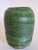 MCM Ceramic Artisan Vase Green Raku For Sale - Image 6 of 6